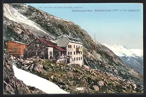 AK Nürnberger Hütte in den Stubaier Alpen