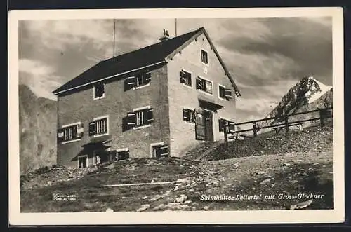 AK Salmhütte /Leitertal, Ansicht mit Gross-Glockner