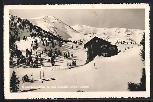 AK Winterleitenhütte, Ansicht in den Seetaler Alpen