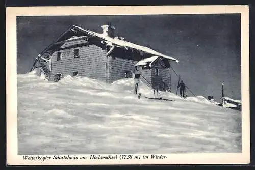 AK Wetterkogler-Schutzhaus am Hochwechsel, Winteridyll