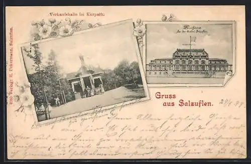 AK Salzuflen, Kurhaus, Verkaufshalle im Kurpark