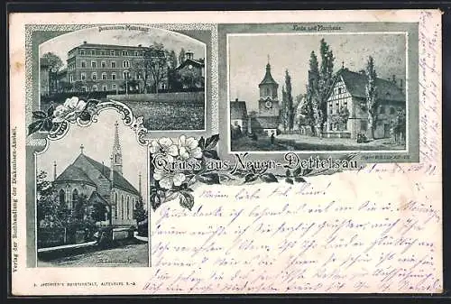 AK Neuendettelsau, Diakonissen-Mutterhaus, Kirche und Pfarrhaus, St. Laurentius-Kirche