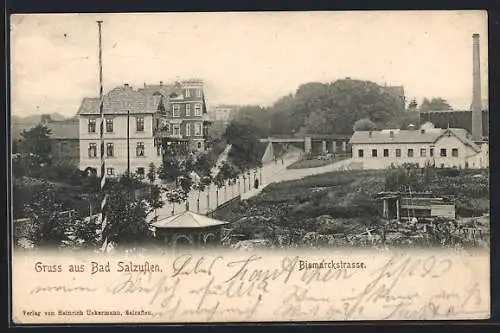 AK Bad Salzuflen, Blick auf die Bismarckstrasse