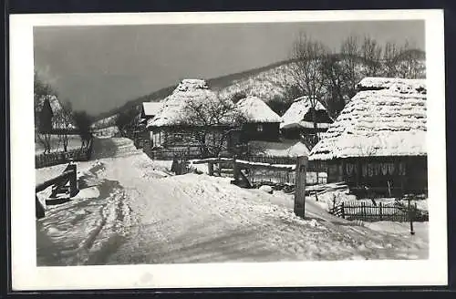 AK Volovec, Podkarpatska Rus., Zimni motiv