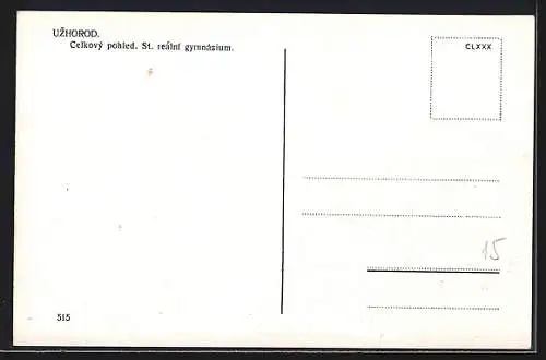 AK Uzhorod, Celkovy pohled. St. realni gymnasium