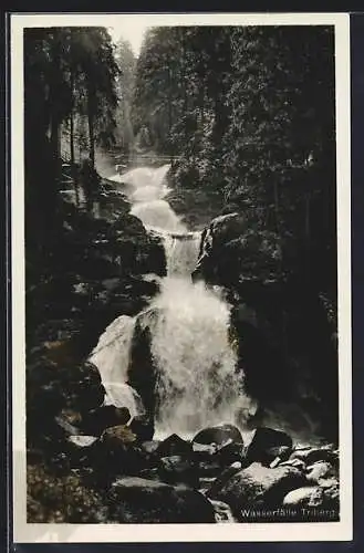 AK Triberg /Schwarzwald, Brücke über dem Wasserfall