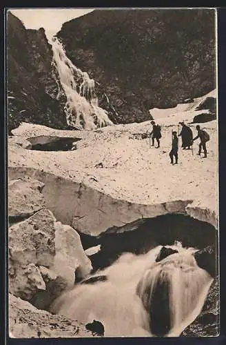 AK Siebenbürgische Karpathen, Bulea-Wasserfall im Winter