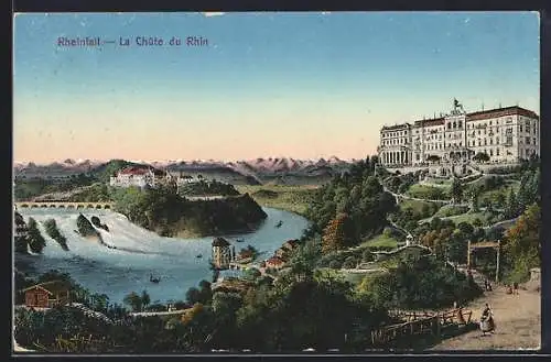 AK Der Rheinfall aus der Vogelschau