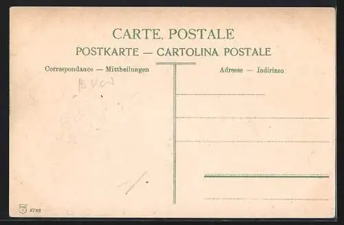 Künstler-AK Rheinfall bei nächtlicher Beleuchtung