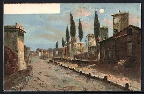 Lithographie Pompei, Via delle Tombe