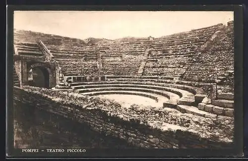 AK Pompei, Teatro Piccolo, Ausgrabung