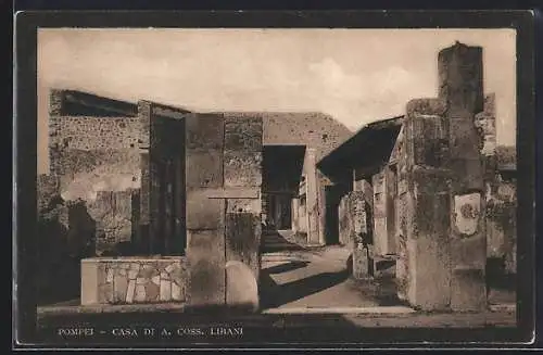 AK Pompei, Casa di A. Coss. Libani, Ausgrabung