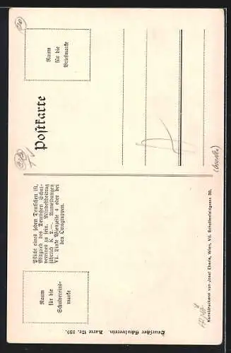 Künstler-AK E.F. Hofecker: Schwaz, Die Frundsburg, Deutscher Schulverein