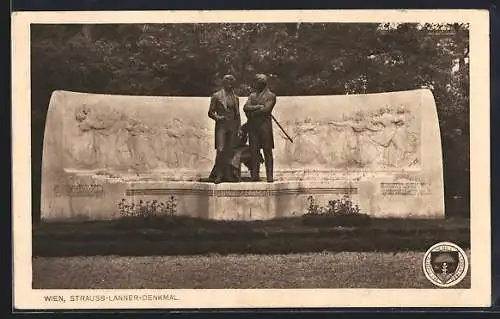 AK Deutscher Schulverein Nr. 202: Wien, Strass-Lanner-Denkmal