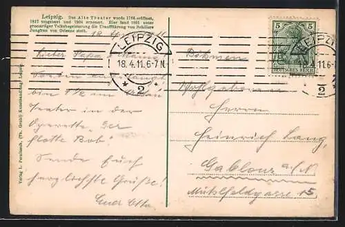 AK Leipzig, Reformierte Kirche und altes Theater