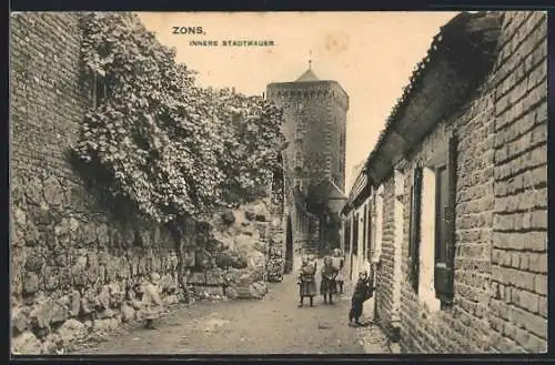 AK Zons, Innere Stadtmauer