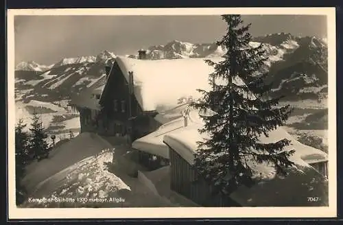 AK Kempten /Allg., Kemptner Skihütte im Schnee