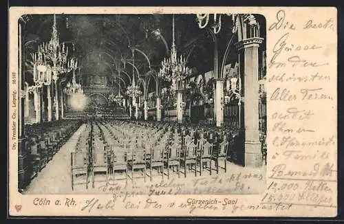 AK Köln a. Rh., Gürzenich-Saal, Innenansicht