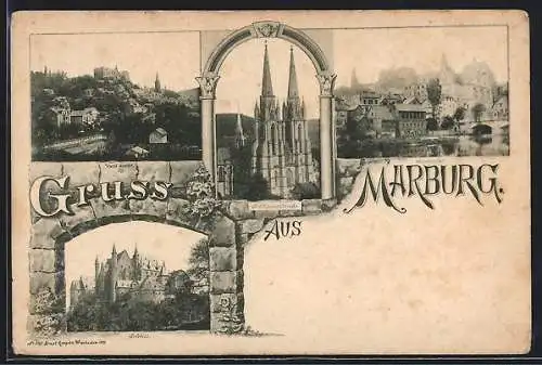 AK Marburg, Schloss, St. Elisabethkirche und Universität