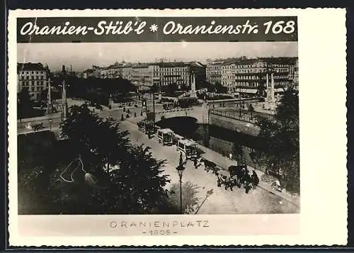 AK Berlin-Kreuzberg, Café Oranien-Stübl, Oranienstrasse 168, Oranienplatz in 1908