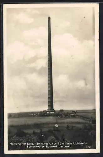AK Halsbrücke, Halsbrücker Esse, schlankestes Bauwerk der Welt