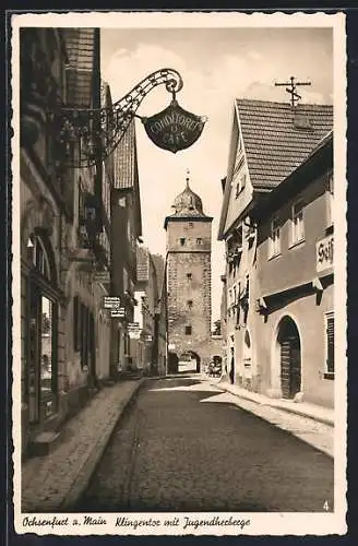 AK Ochsenfurt a. Main, Klingentor mit Jugendherberge