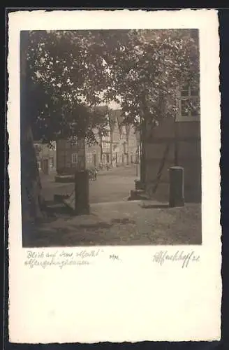 Foto-AK Mengeringhausen, Blick auf den Markt