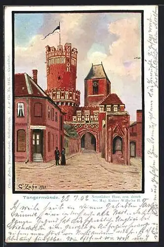 Künstler-AK Tangermünde, Neustädter Tor