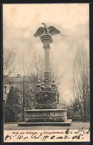 AK Kitzingen, Blick aufs Kriegerdenkmal