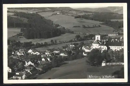 AK Kirchberg a. Wechsel, Ortsansicht aus der Vogelschau