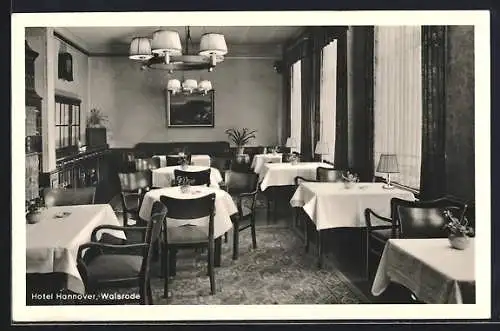 AK Walsrode, Hotel Hannover, Speiseraum