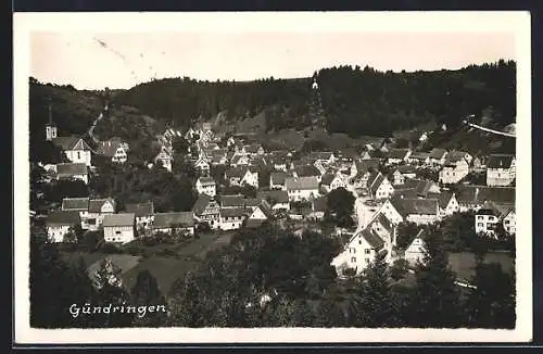 AK Gündringen, Ortsansicht aus der Vogelschau