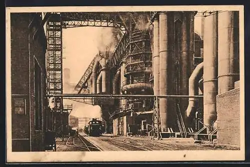 AK Essen, Krupps Fabrik, Hochofenanlage