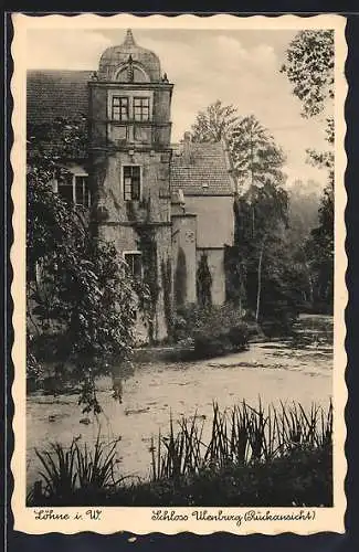 AK Löhne i. W., Schloss Ulenburg, Rückansicht