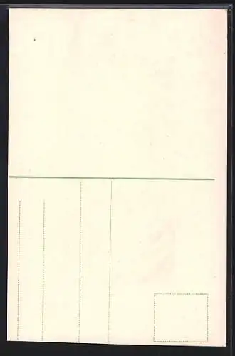 Künstler-Lithographie Zeno Diemer: Oberammergau, Blick zum Passionstheater