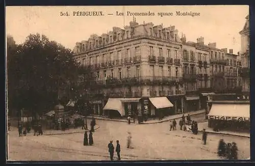 AK Périgueux, Les Promenades square Montaigne