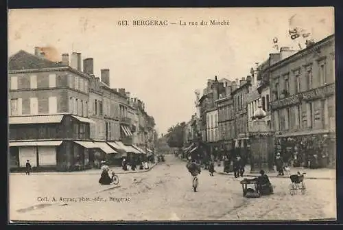 AK Bergerac, La rue du Marché