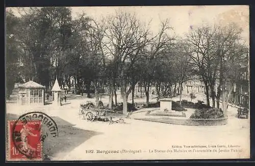 AK Bergerac, La Statue des Mobiles et le Jardin Public