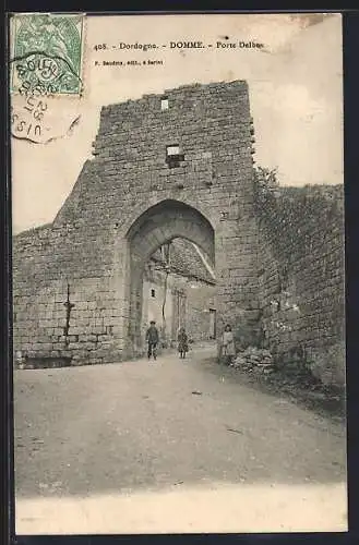 AK Domme, Porte Delbos en Dordogne