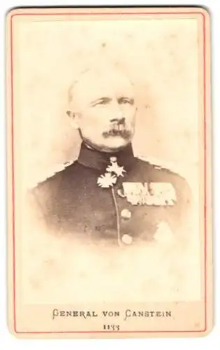 Fotografie unbekannter Fotograf und Ort, Philipp Carl Freiherr von Canstein, preuss. General der Infanterie, Ordenspange