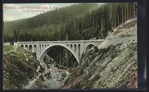 AK Kappel / Hochschwarzwald, Viadukt der Höllentalbahn