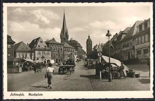 AK Lichtenfels / Oberfr., Partie am Marktplatz