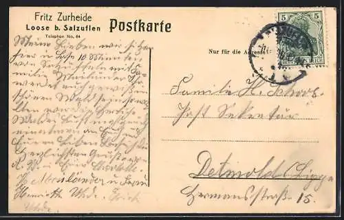 AK Loose / Salzuflen, Waldrestaurant zur Loose von F. Zurheide