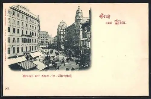 AK Wien, Graben mit Stock-im-Eisen-Platz