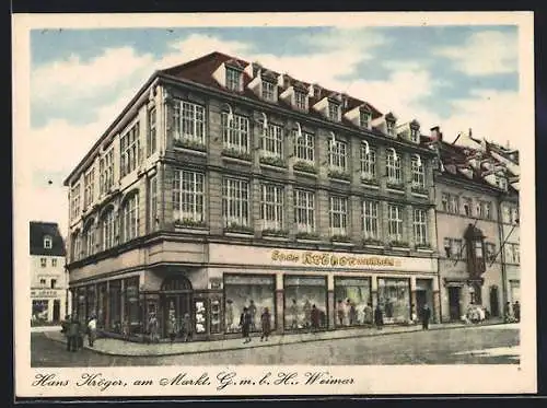 AK Weimar / Thür., Hans Kröger, Am Markt, Modekaufhaus