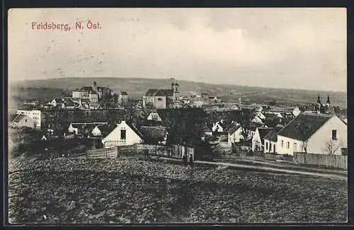 AK Feldsberg / Valtice, Blick über den Ort mit Kirche