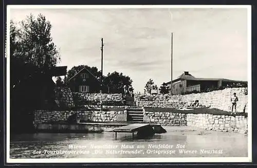 AK Neufeld an der Leitha, Wiener Neustädter Haus am Neufelder See, Ortsgruppe Wiener Neustadt