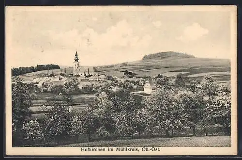 AK Hofkirchen im Mühlkreis, Panorama mit Kirche