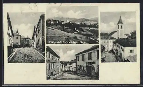 AK Peilstein /O. D., Gasthaus, Strassenpartie, Ortspartie