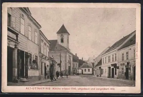 AK Wien, Alt-Ottakring, Kirche erbaut 1790, Strassenpartie